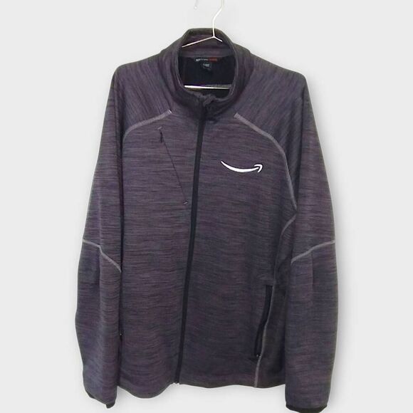 North End Sport Mens‎ Sz XXL Bonded Fleece Jacket Gray Black Sports Activewear - Picture 1 of 11